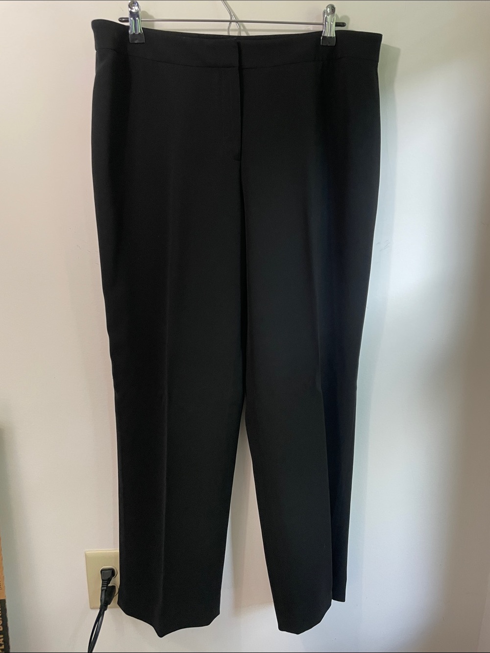 Lafayette 148 Classic Black Barrow Lightweight Dress Pants Size 14 Office